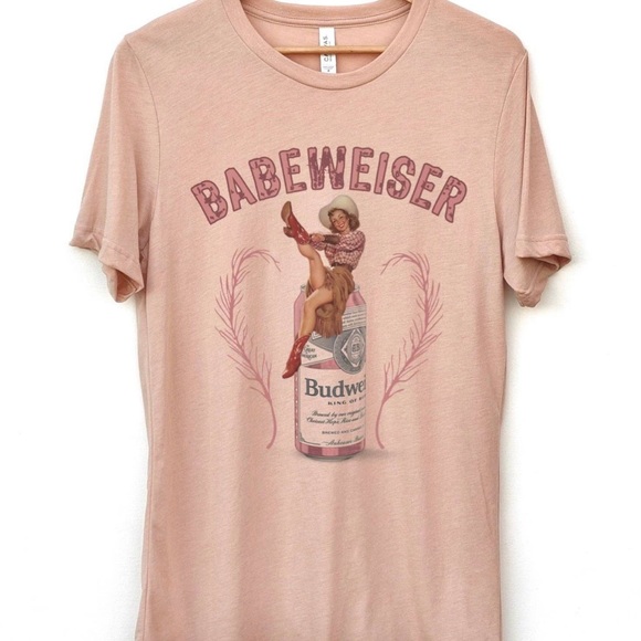 Tops - NWOT Funny Country Western Pink Cowgirl Beer Tee